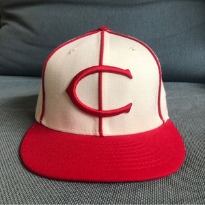 New Era Cincinnati Reds Cream 59Fifty Hat - Vintage Inspired